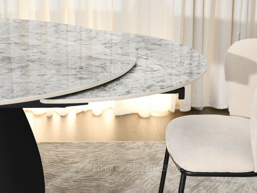 Blagovaonski stol Facilidades (siva + crna)