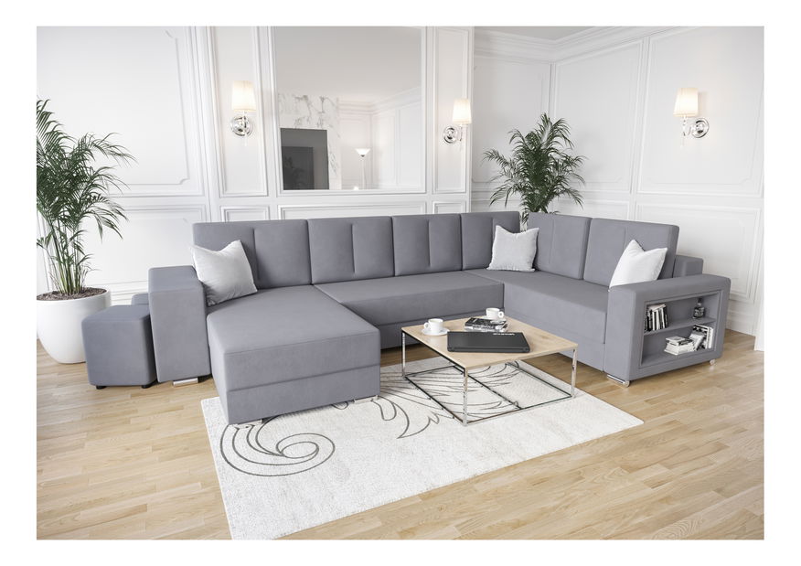 Sarok ülőgarnitúra Kin (világosszürke) (J)