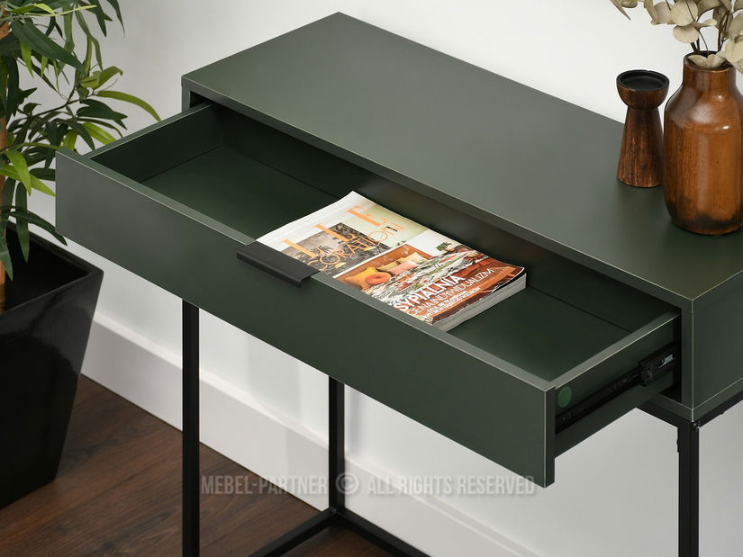Konzolový stolík Norma M (zelená + čierna)