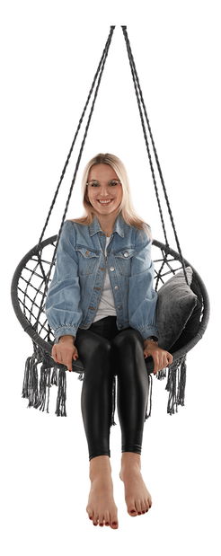 Felakasztható hintafotel Amarea (szürke)