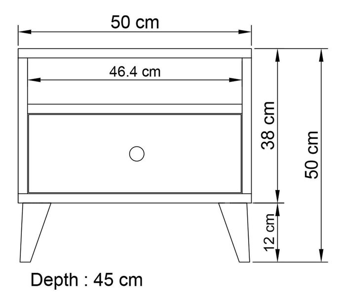 Nočný stolík Madelo 1 (biela)