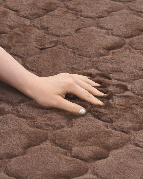 Covor din blană artificială 80 x 150 cm Gharry (maro)