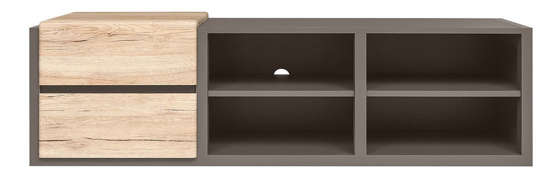 TV stolík/skrinka BRW Author RTV2S/5/16 (Láva + Dub Sanremo svetlý)