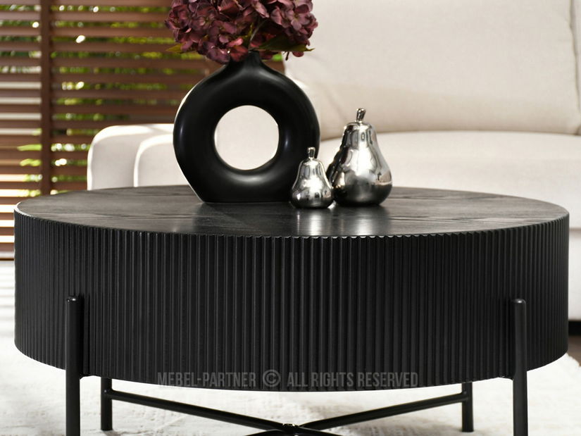 Măsuță de cafea Nixi (lemn negru + negru)