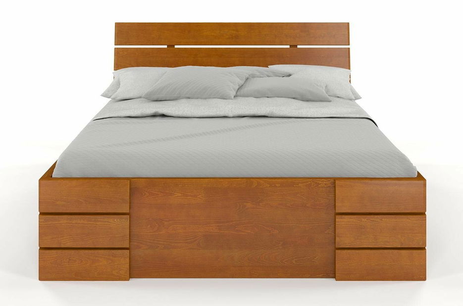 Pat matrimonial 180 cm Lorenskog High Drawers (pin)