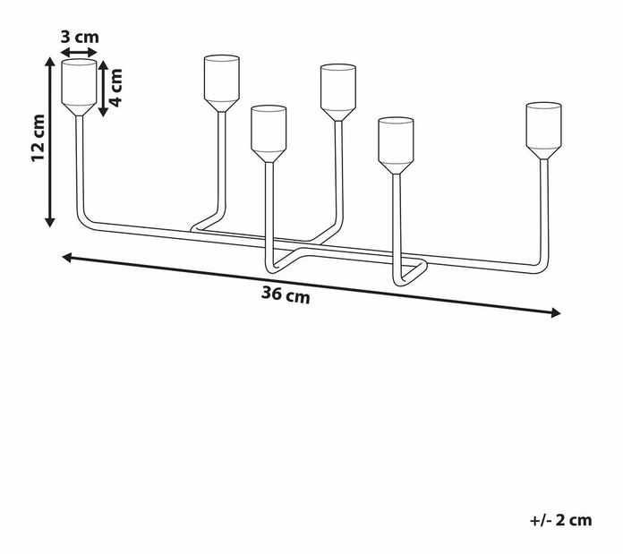 Sfeșnic BANGU (negru)