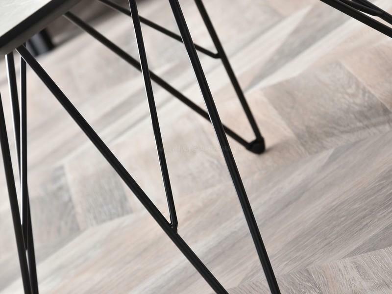 Dohányzóasztal Petal S (szürke + fekete)