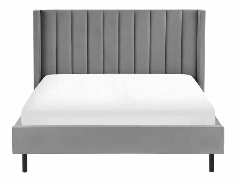 Franciaágy 160 cm VINNETTE (textil) (szürke)