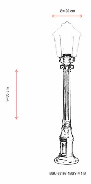 Lampă de podea pentru exterior Suleiman (Negru)