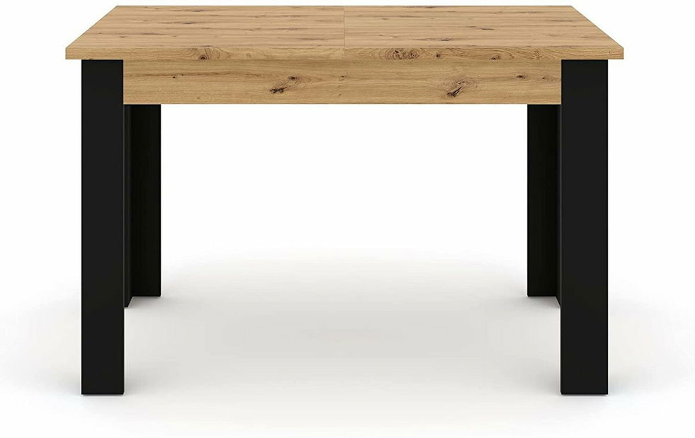 Masă de sufragerie Nulakka H (Stejar artisan + mat Negru) (pentru 4 până la 6 persoane)