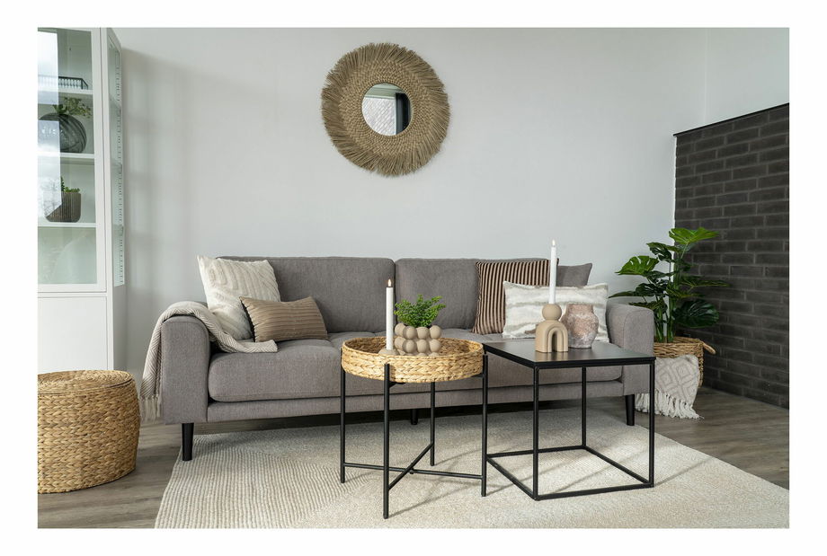 Príručný stolík Neralia (čierna + prírodná)