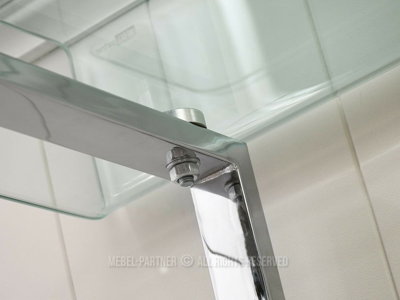 PC stol Lazuli (staklo + krom)