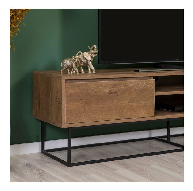 Súprava nábytku do obývacej izby Laxi 12 (orech + čierna)