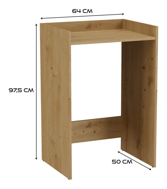 Dulap pentru mașina de spălat Perdieron 1 (stejar artisan)