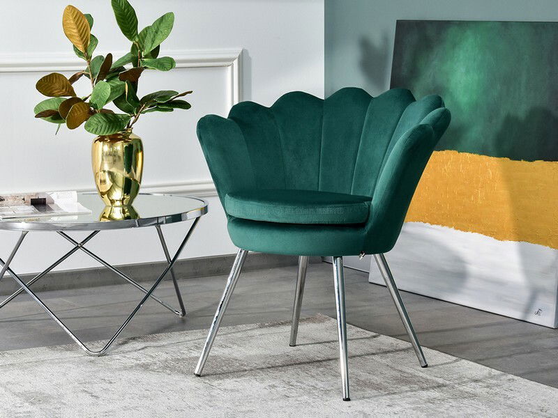 Fotel Lasair (zöld + króm)
