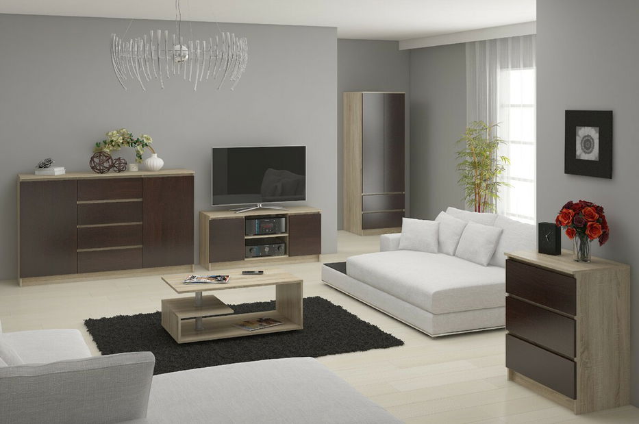 TV stolić Dariel (hrast sonoma + wenge)