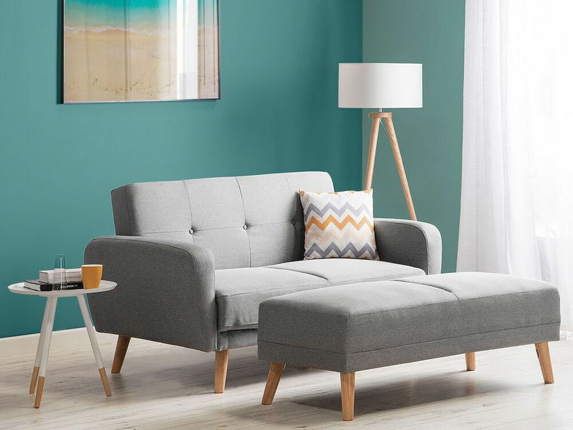 Pohovka dvojsedačka FLONG (textil) (sivá)