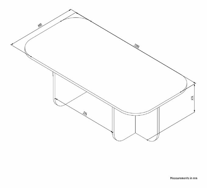 Konferenčný stolík Berkinda (orech)