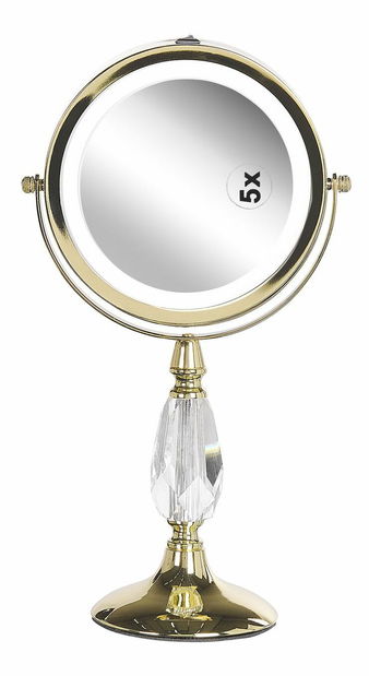 Makeup zrkadlo ø 18 cm Maurie (zlatá)