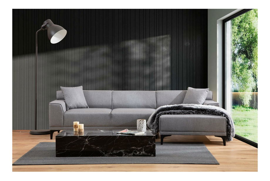 Colțar Petrafonzo (D) (gri deschis + negru)