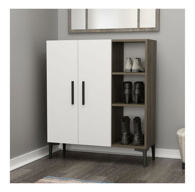 Botník (skrinka na topánky) Mubimo 1 (orech + biela)