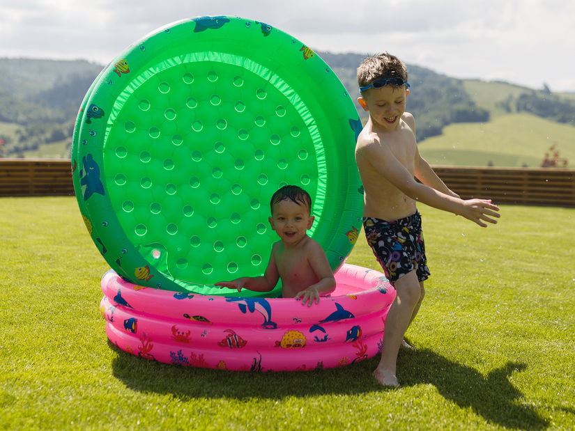 Detský nafukovací bazén Leah (modrá + vzor)