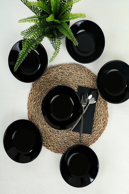 Set farfurii adânci (6 buc.) Storland (Negru)
