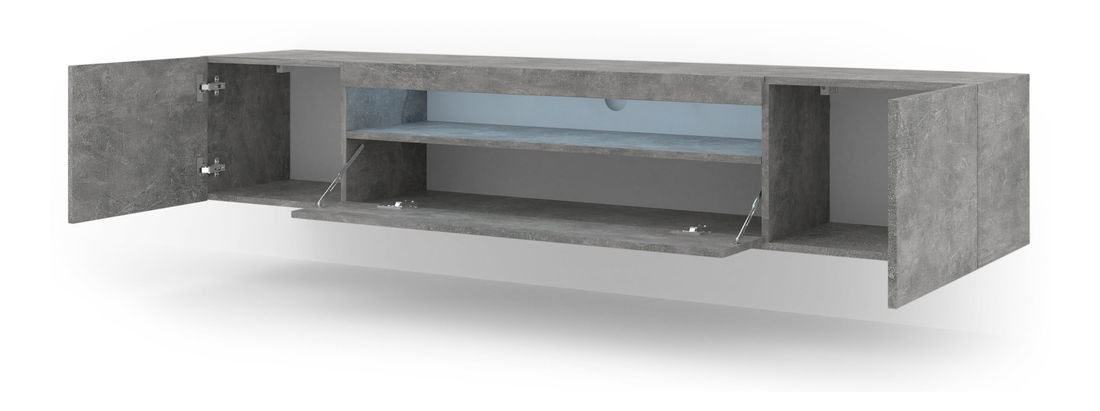 Masă TV/Dulap Aurinko 200 (beton) (cu iluminat)