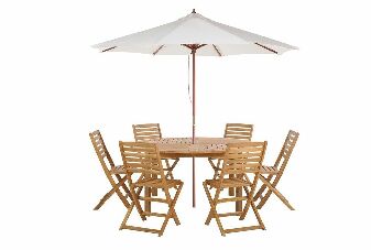 Set mobilier de grădină Tiarra (lemn deschis) 