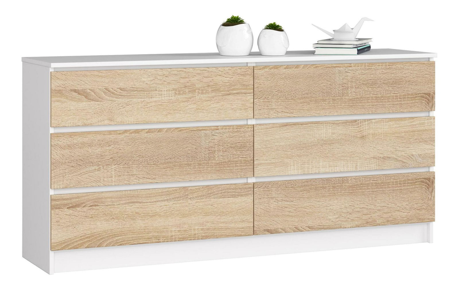 Komód Koa III (fehér + sonoma tölgy)