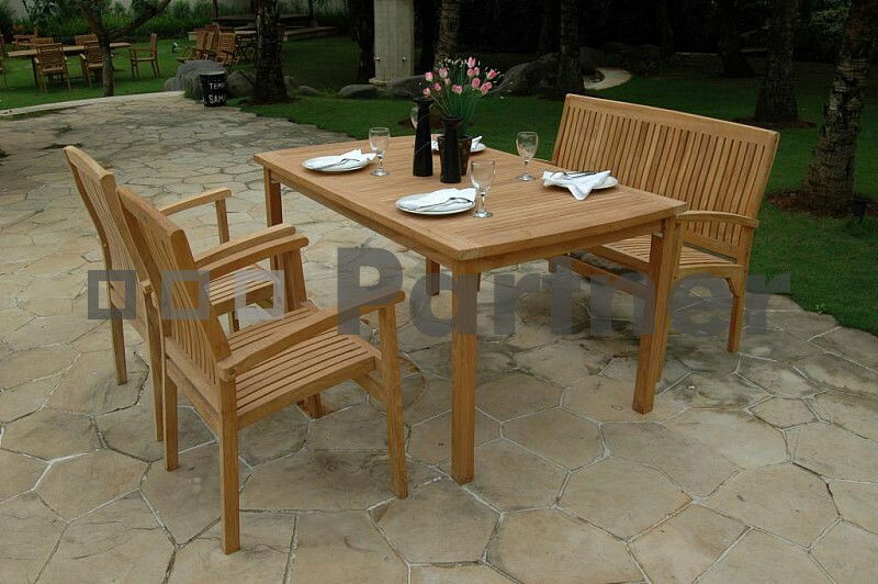 Záhradný nábytok Harmony 1+2+1 (Teak)