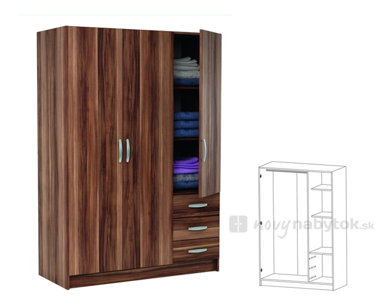 Šatníková skriňa Toll 465924