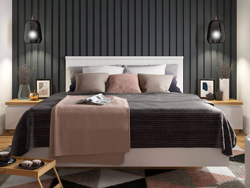 Manželská posteľ 160 cm BRW Erla LOZ/160/B