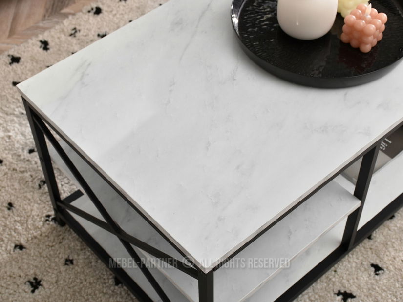 Măsuță de cafea Jukky Stol (alb + negru)