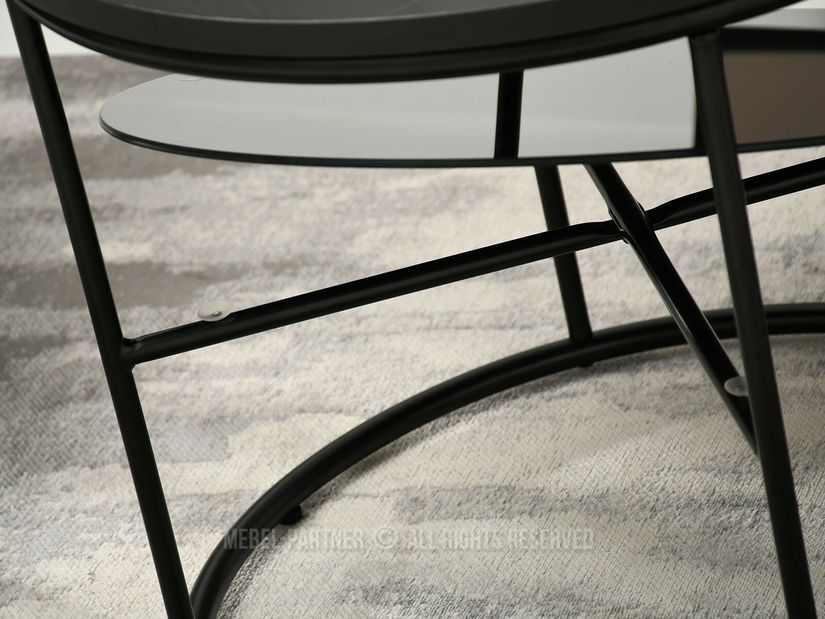 Konferenčný stolík Ringo (grafit + čierna)