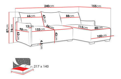 Colțar Gryfit L (maro) (cu sp. depozitare)