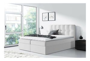 Jednolôžková posteľ boxspring Maddox (120x200) (ekokoža Soft 017 (biela))