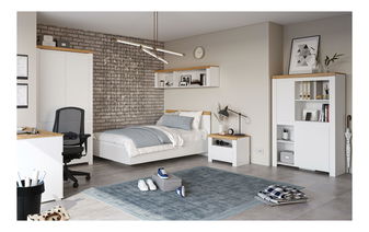 Studentska soba Vina 1 (bijela sjajna + hrast wotan)