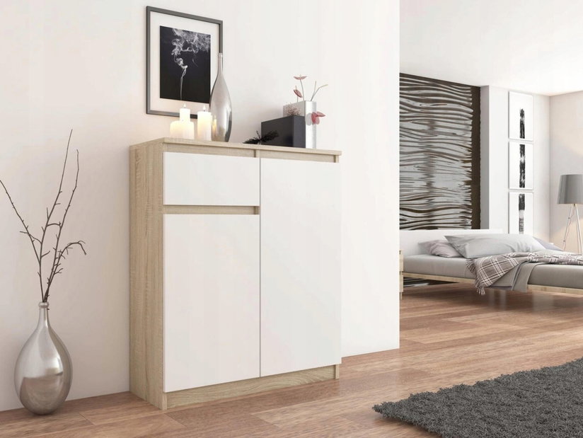 Komoda Refira (hrast sonoma + bijela)