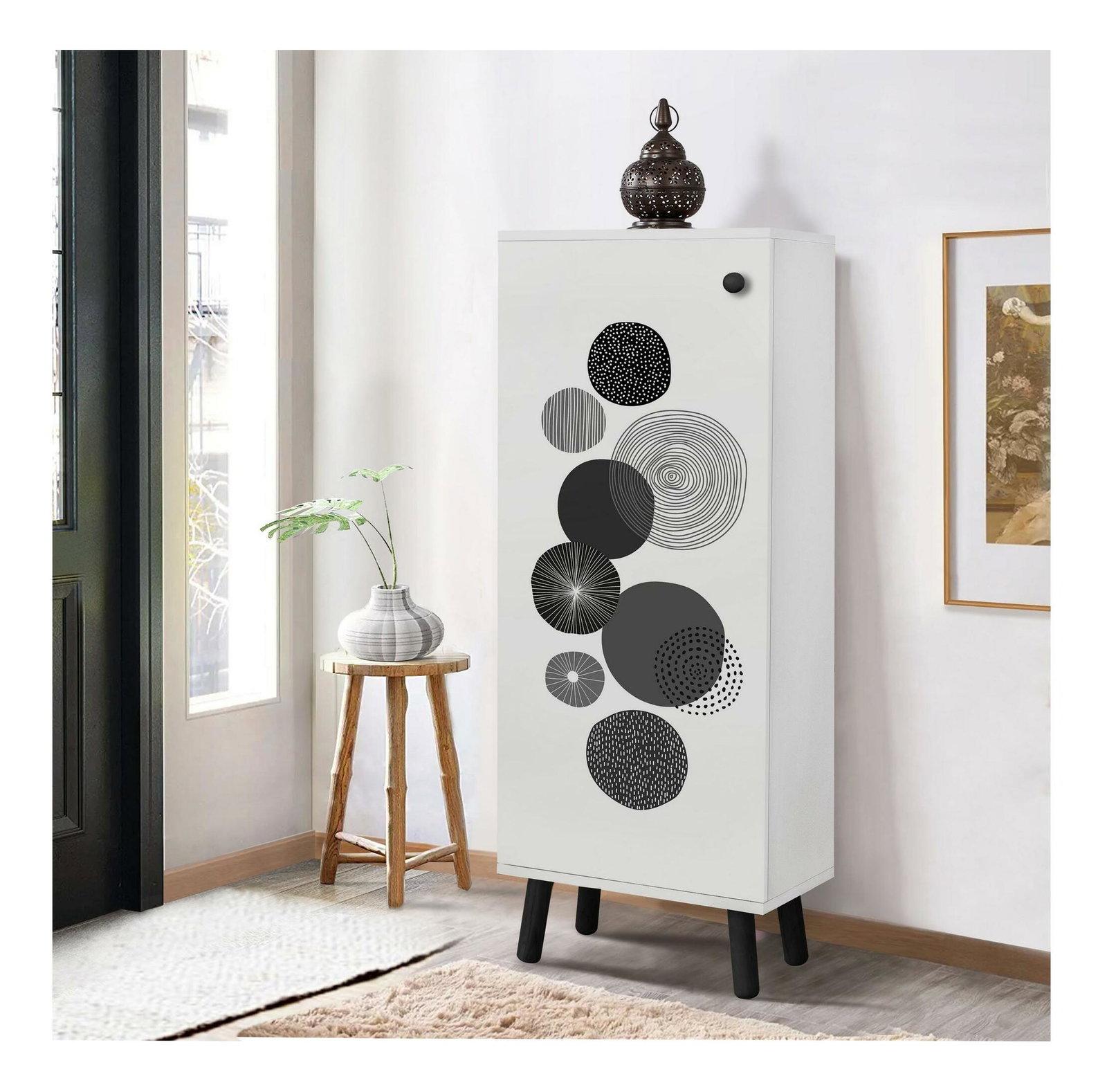 Cipőtároló (cipősszekrény) Beside 21 (fehér + fekete)