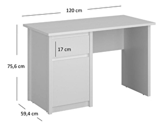 PC asztal  Ethan 1d1s (fehér)
