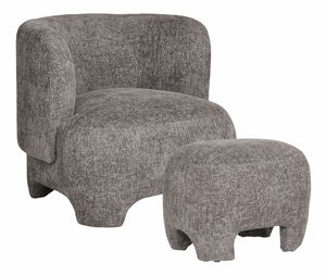 Kreslo s taburetkou Noleria 2 (sivá)