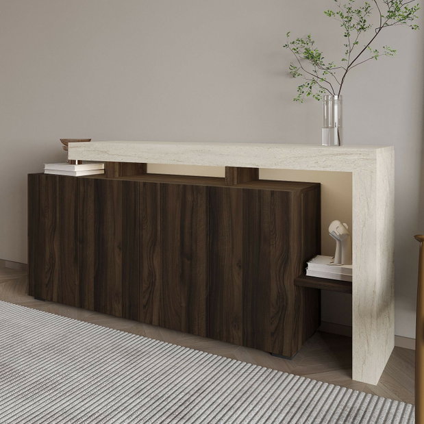 Dulap Belezza 1 (travertin + nuc)