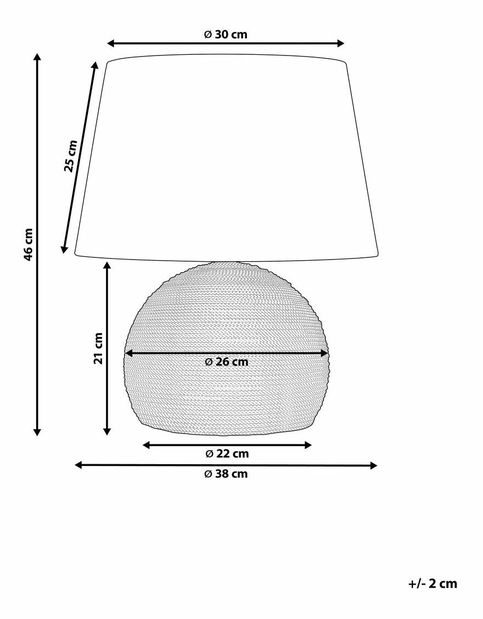 Lampă de masă Goliath (lemn deschis)