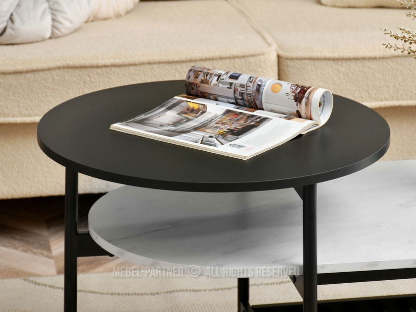 Konferenčný stolík Lorelail Xl (biela + čierna)