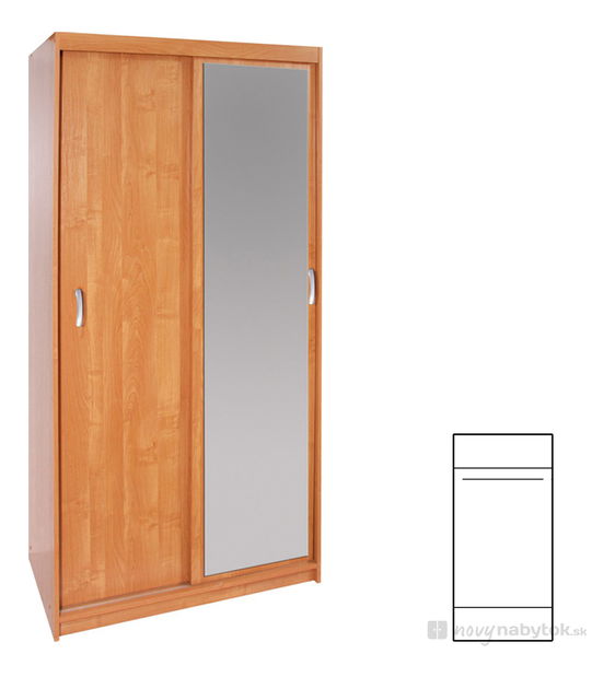 Šatníková skriňa Hall 100 (so zrkadlom)