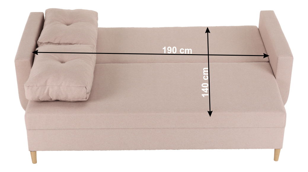 Szétnyitható kanapé Dollar (fáradt rózsaszín)