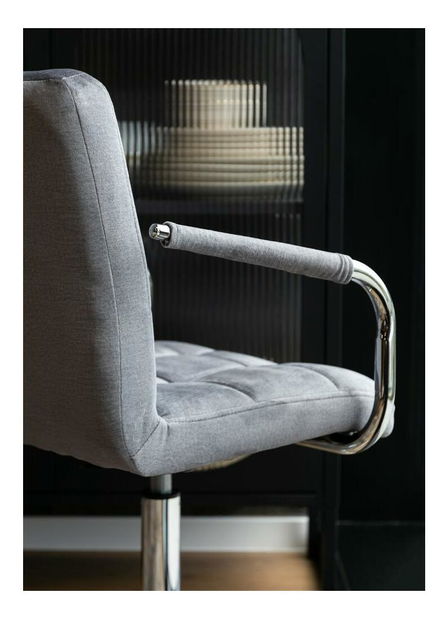 Kancelárska stolička Seattle (sivá + strieborná)