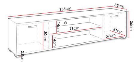TV skrinka Teratino 2D (biela) 