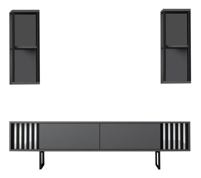 Set za dnevni boravak Chromatic (antracit + crna)